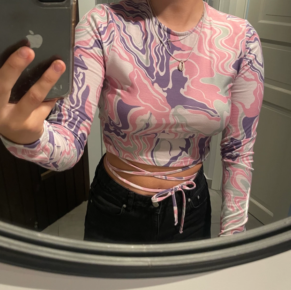 Färgglad långärmad  - 90