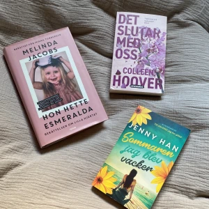 Böcker - Säljer helt nya böcker då läsa inte är min grej😅 Alla är på svenska o köpa från Akademibokhandeln, det slutar med oss/sommaren jag blev vacker nypris 99kr och Esmeralda (TIPS!!) nypris 249kr, ALLA för 200kr annars pocketböcker 60kr/st esmeralda 120kr/st