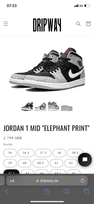 Jordan 1 mid - Säljer mina Jordan som jag köpte för ungefär 5månader sen dom är i storlek 43 köpte för 2600kr i Tyskland men säljer det lite billigare då jag glömde boxen i Tyskland men man kan legit kolla de 