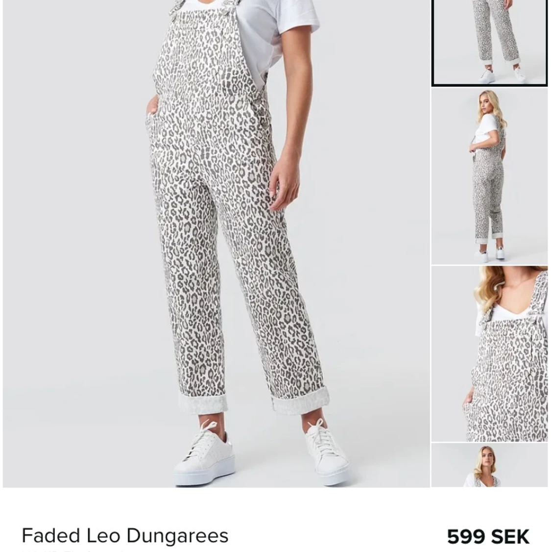 Hängselbyxor i leopard från NAKD - 91