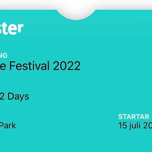 Bayside festivalbiljett 2022  - Har en biljett till försäljning då jag inte har möjlighet att gå längre. Det är en YOUTH -biljett och gäller fredag-lördag