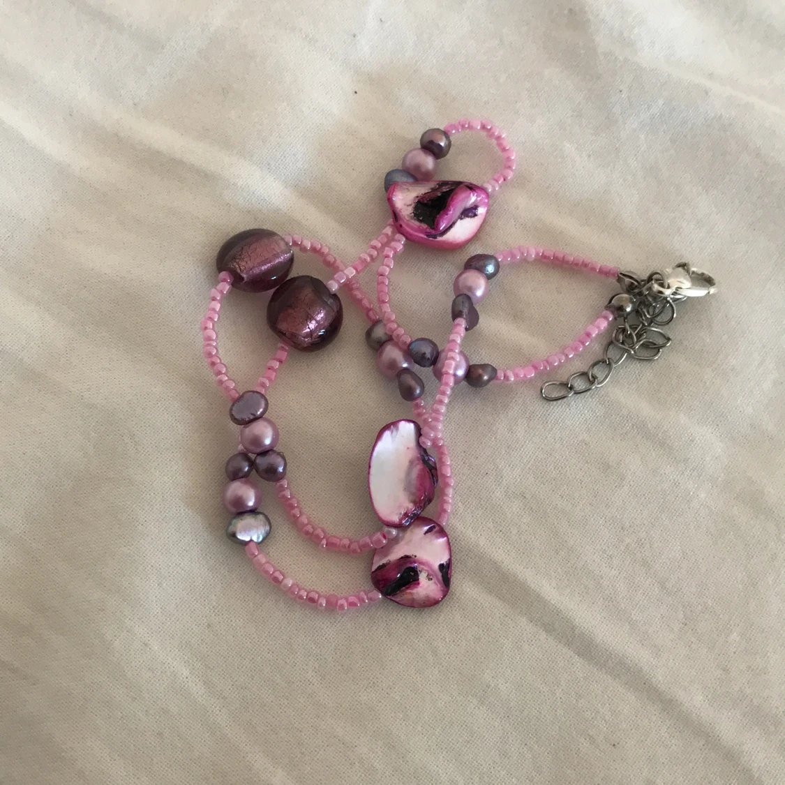 Fint rosa halsband  - 91