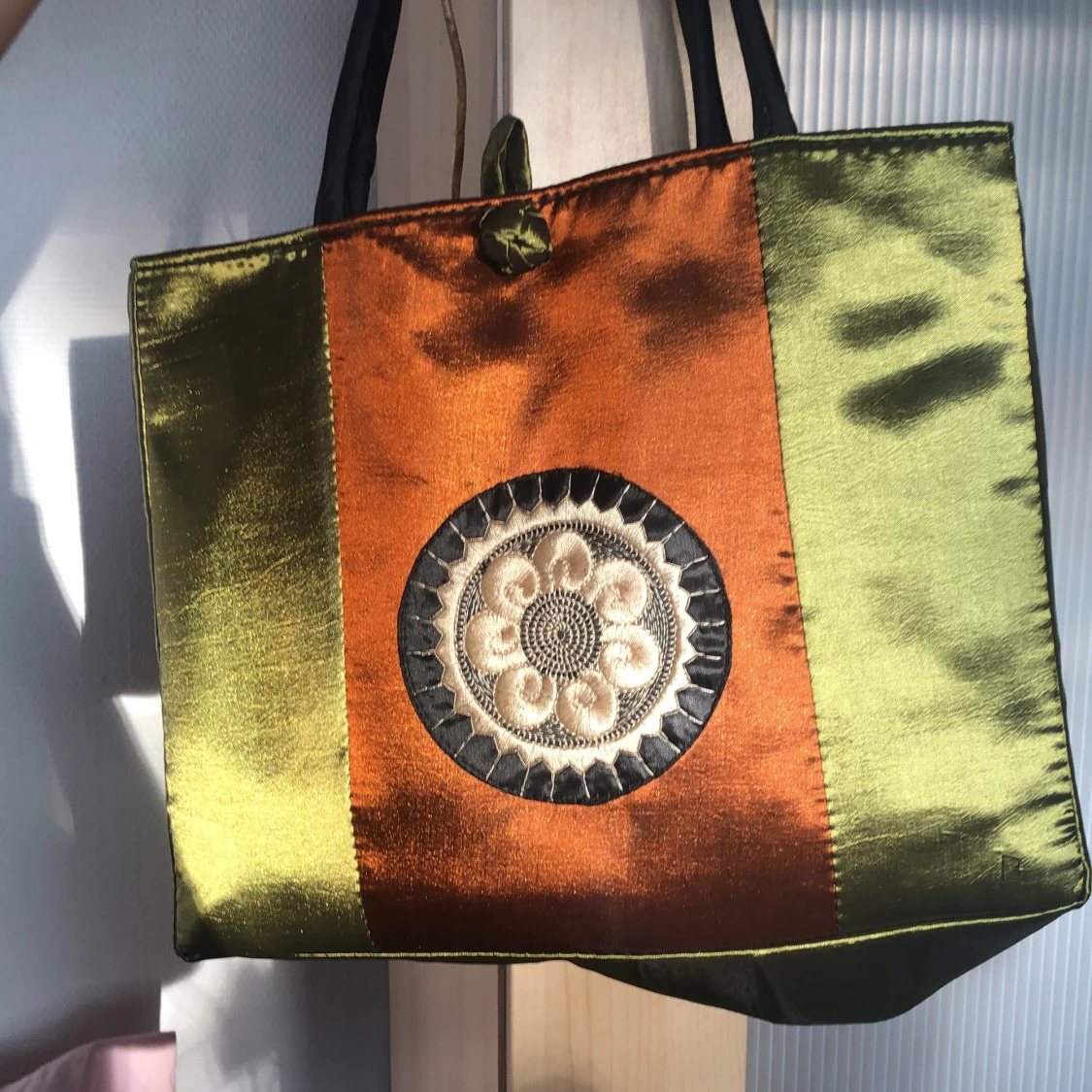 Grön satinväska - 90