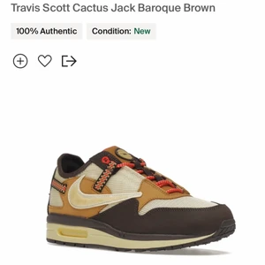 Nike Air Max 1, Travis Scott cactus Jack Baroque Brown - Säljer ett par Nike Air Max 1, Travis Scott cactus Jack Baroque Brown skor åt min lillebror . I storlek 42. Skriv ett meddelande om det finns intresse ⭐️