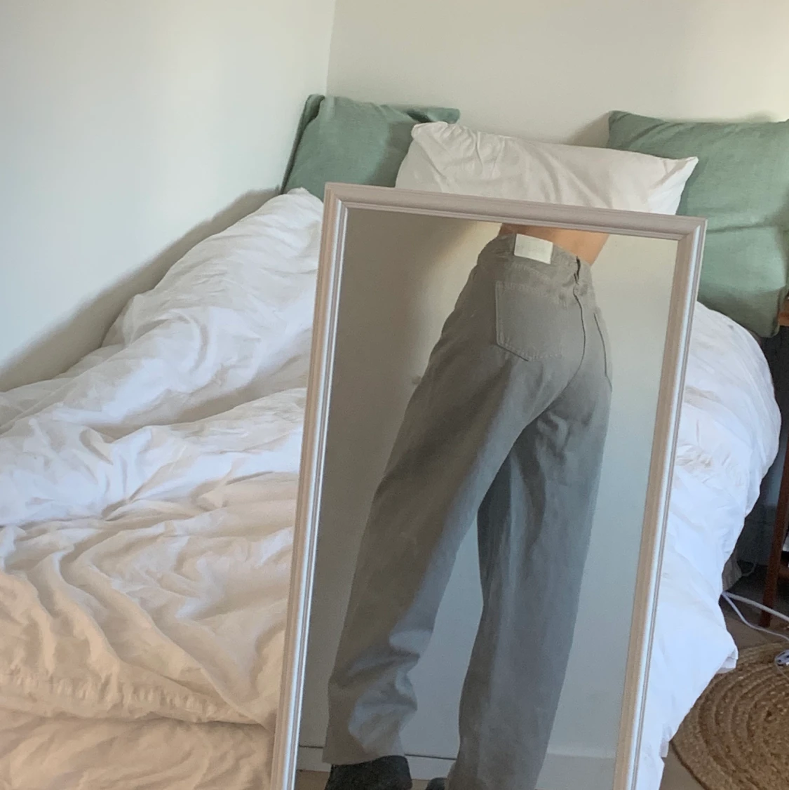 Grå vida jeans - 90