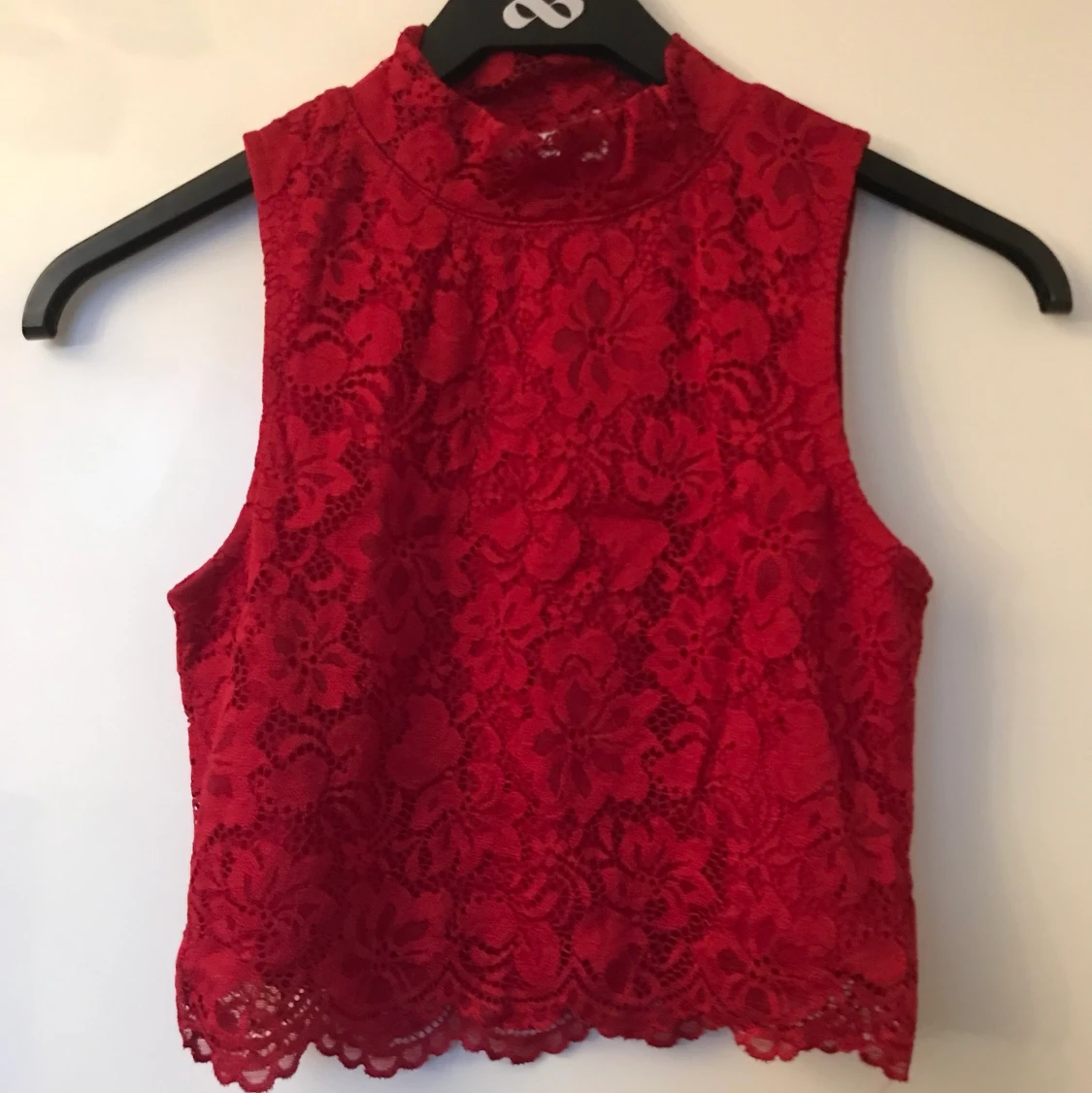 New Yorker rött turtleneck linne stl XS