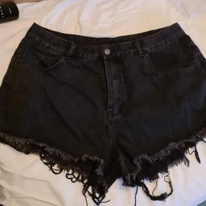 Svarta shorts  - Svarta tuffa shorts från shein, djur finns i hemmet.