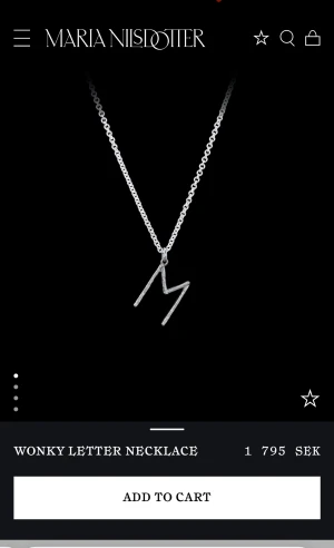 Maria Nilsdotter halsband - Funderar på att sälja mitt Maria Nilsdotter wonky letter halsband med bokstav S. Super fint! . Kan gå ner i pris vid snabb affär!!! INGEN KEDJA