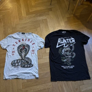 T-shirt med tryck - En grå och en svart t-shirt med tryck båda från bershka, asballa men använder aldrig. Båda är i strl S men är oversized så passar till både M och L beroende på hur man vill ha passformen.  Båda tillsammans: 75kr Styckpris: 45