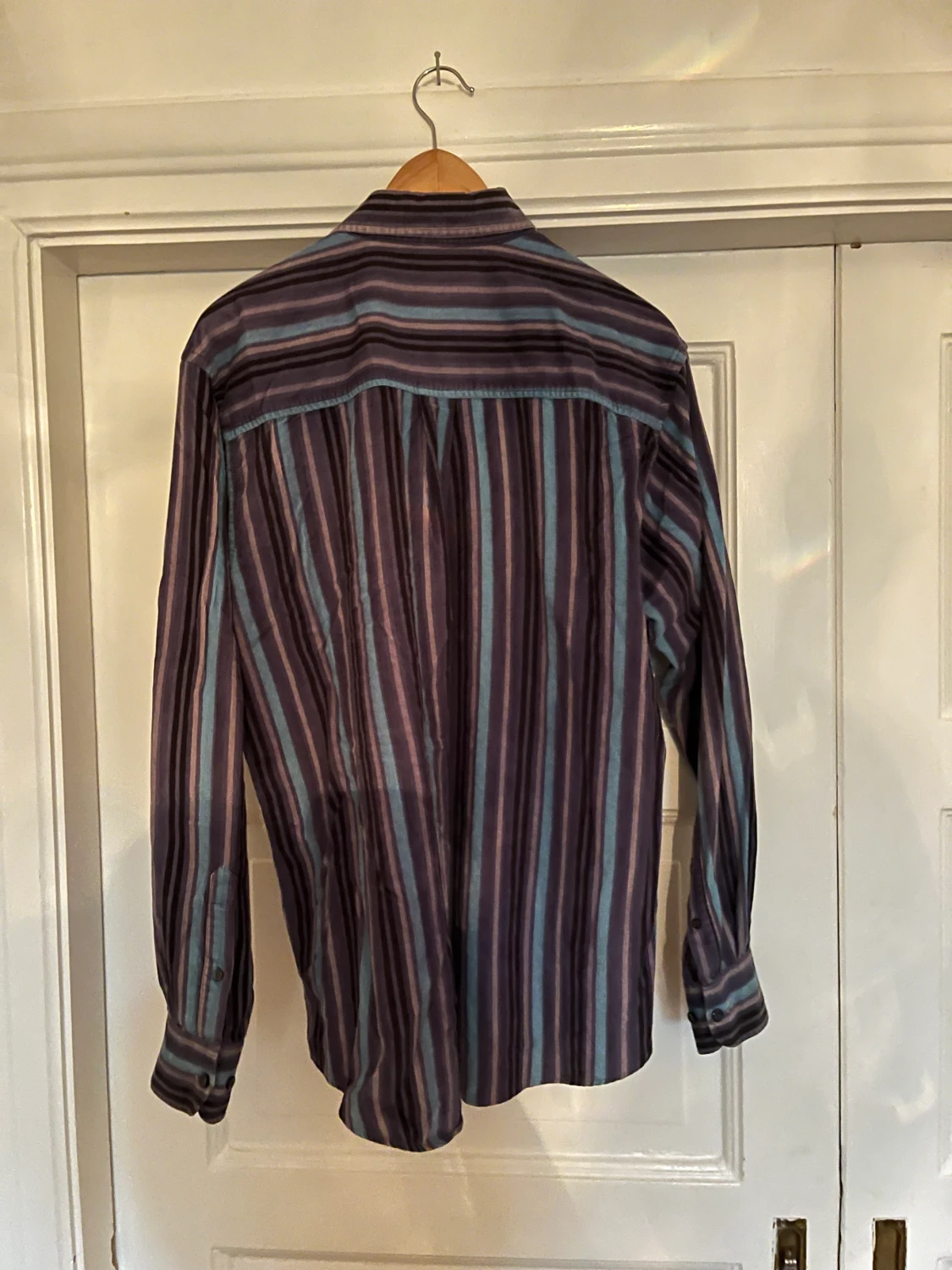 Randig skjorta i fin manchester - 90