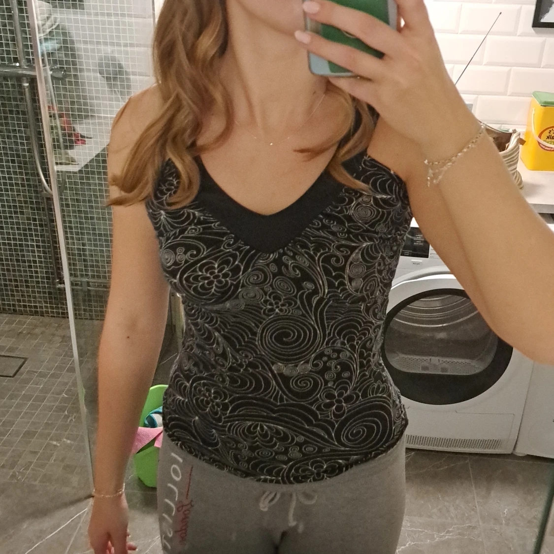 Mönstrad topp - 90