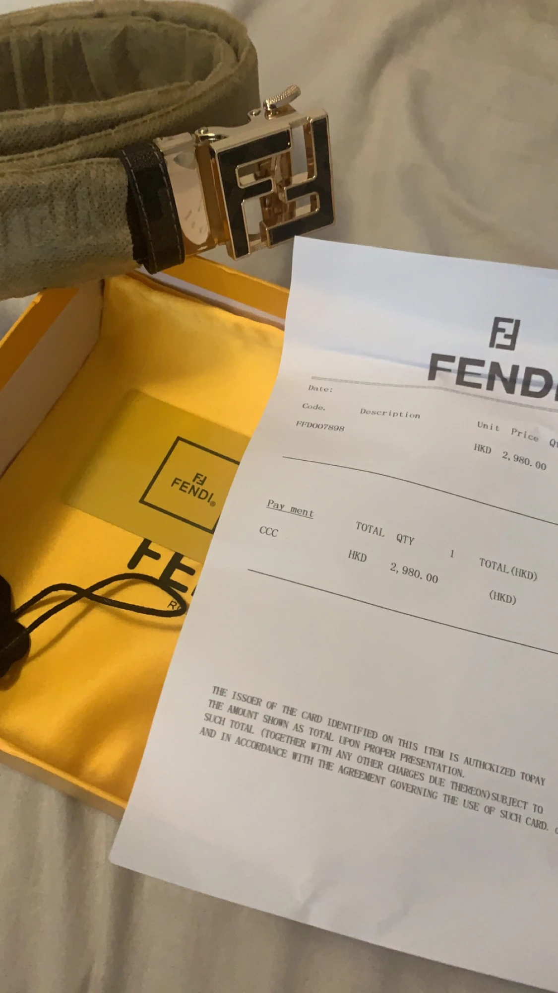 Fendi bälte