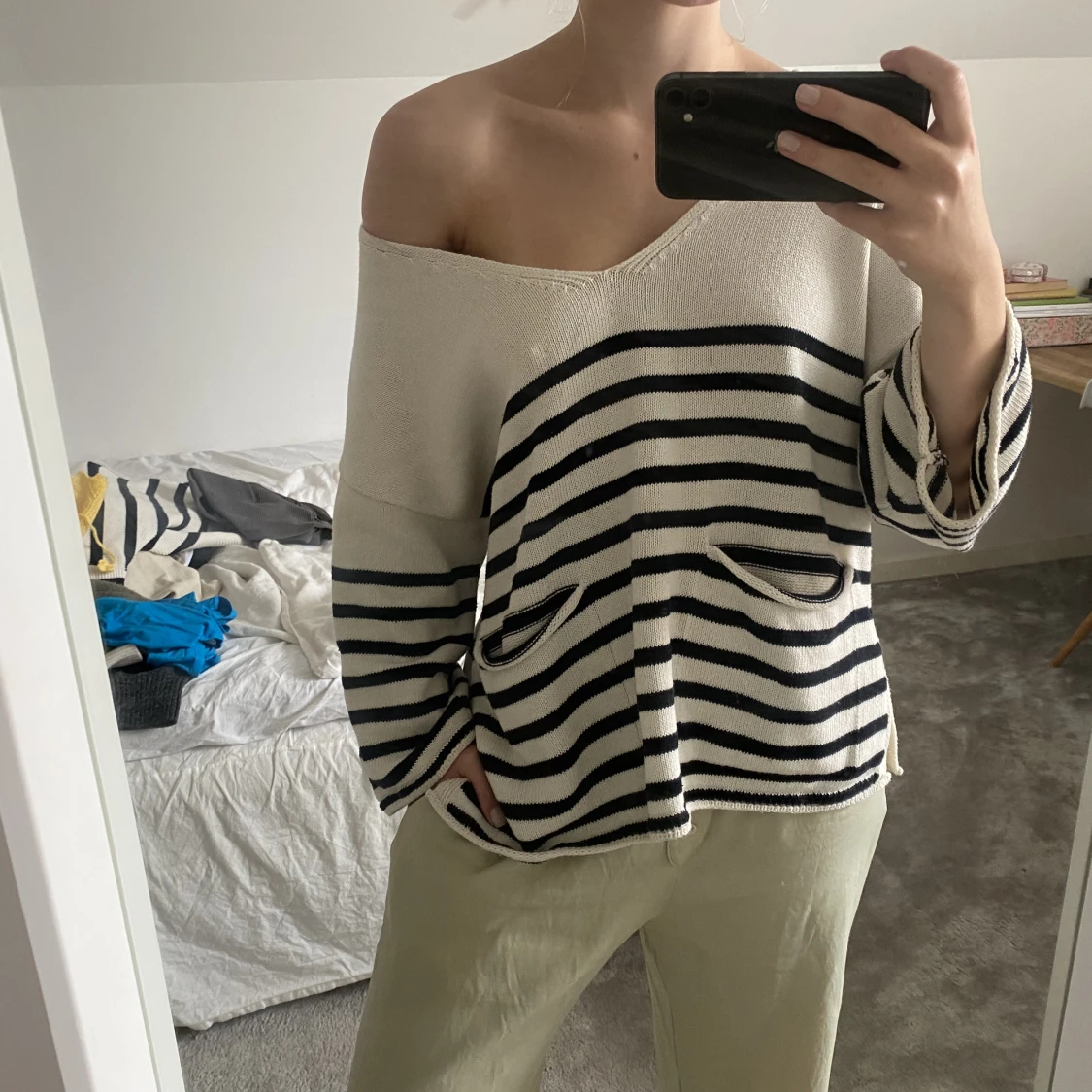 Randig zara tröja  - 90