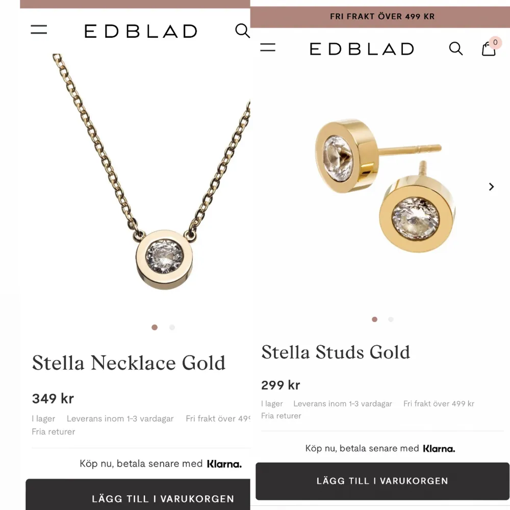 Helt nya Edblad smycken. Nypris för båda skulle blivit 649 kr. Pris kan diskuteras 💕. Accessoarer.