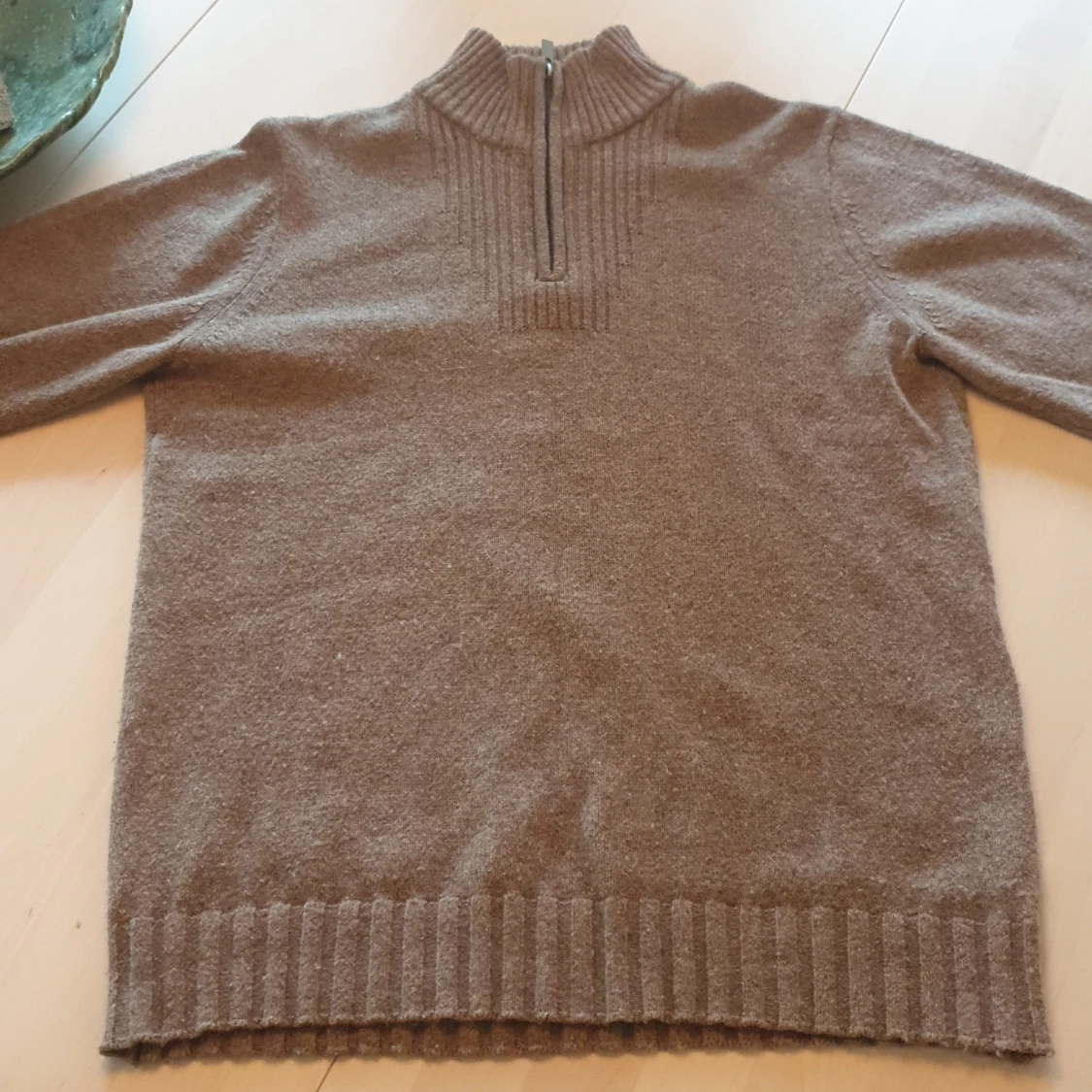 Stickad halfzip hoodie