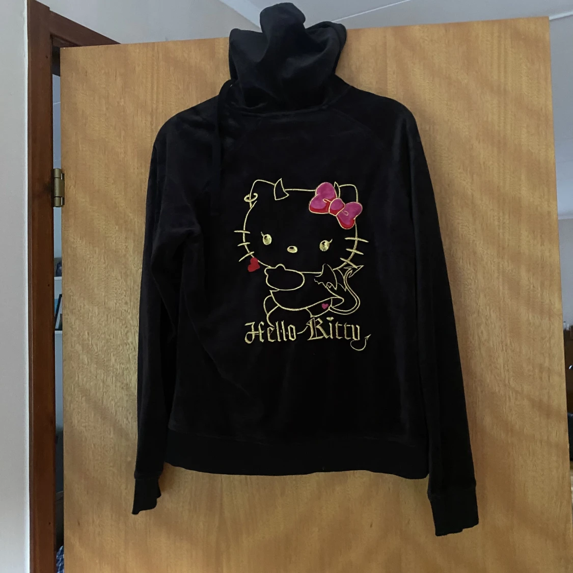 Hello kitty velour hoodie