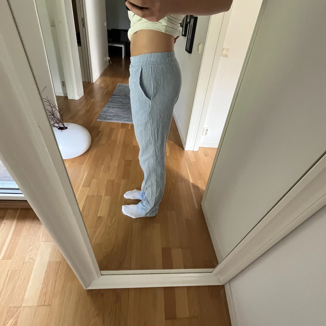 Randiga byxor/pjamasbyxor - 90