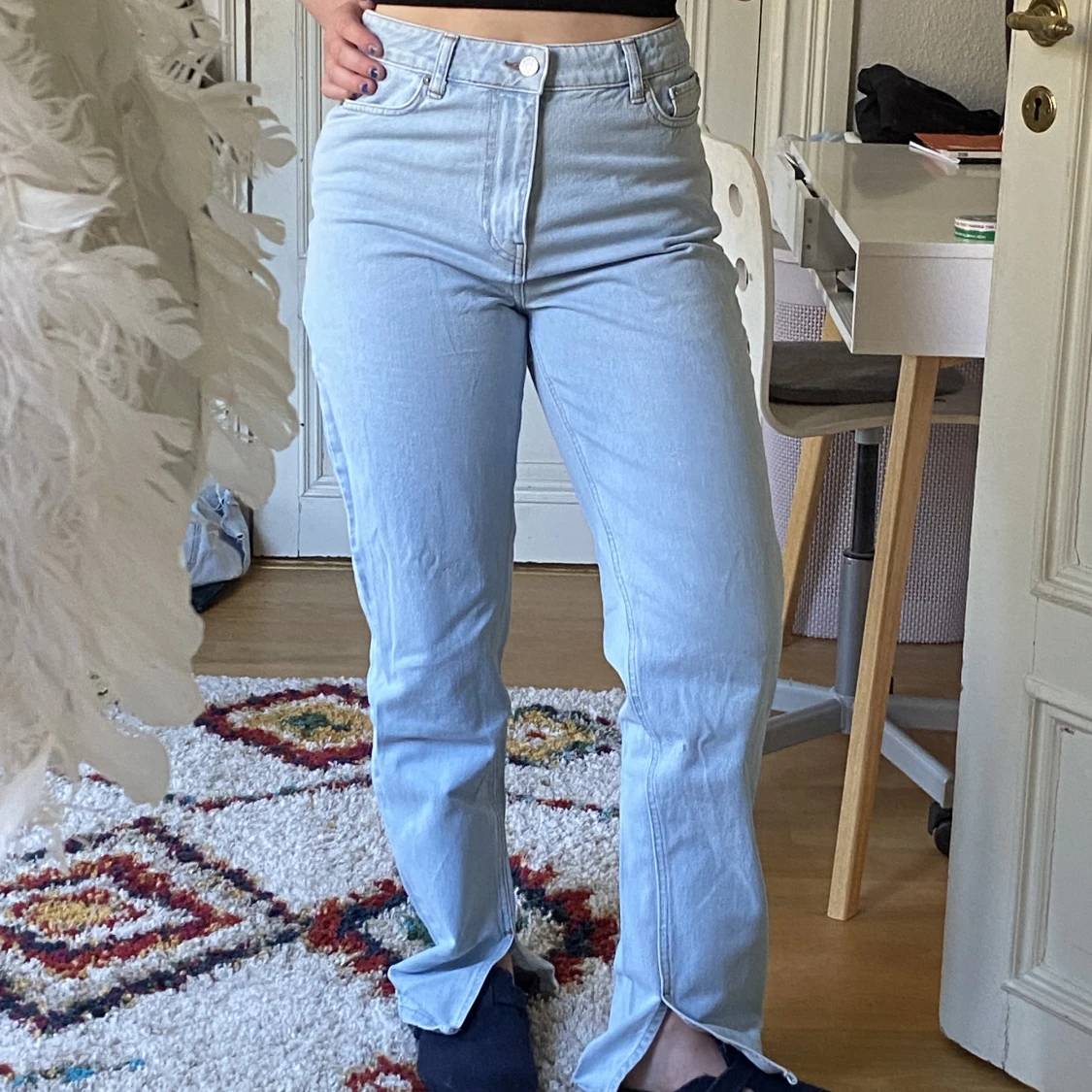 Jeans med slits