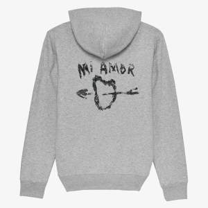 säljer min grå Mi Amor hoodie, nypris 2000kr, 
