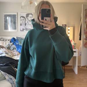 En super snygg grön hoodie ifrån Zara. Använd endast ett få par gånger. Den är i storlek L men skulle säga att den sitter som en M. 
