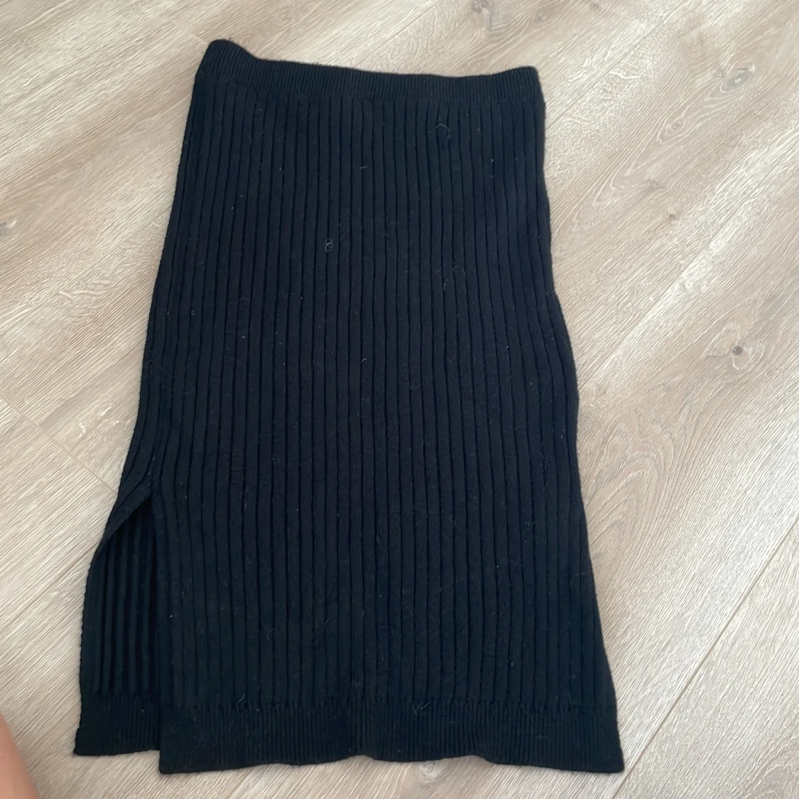 Rib knitted skirt