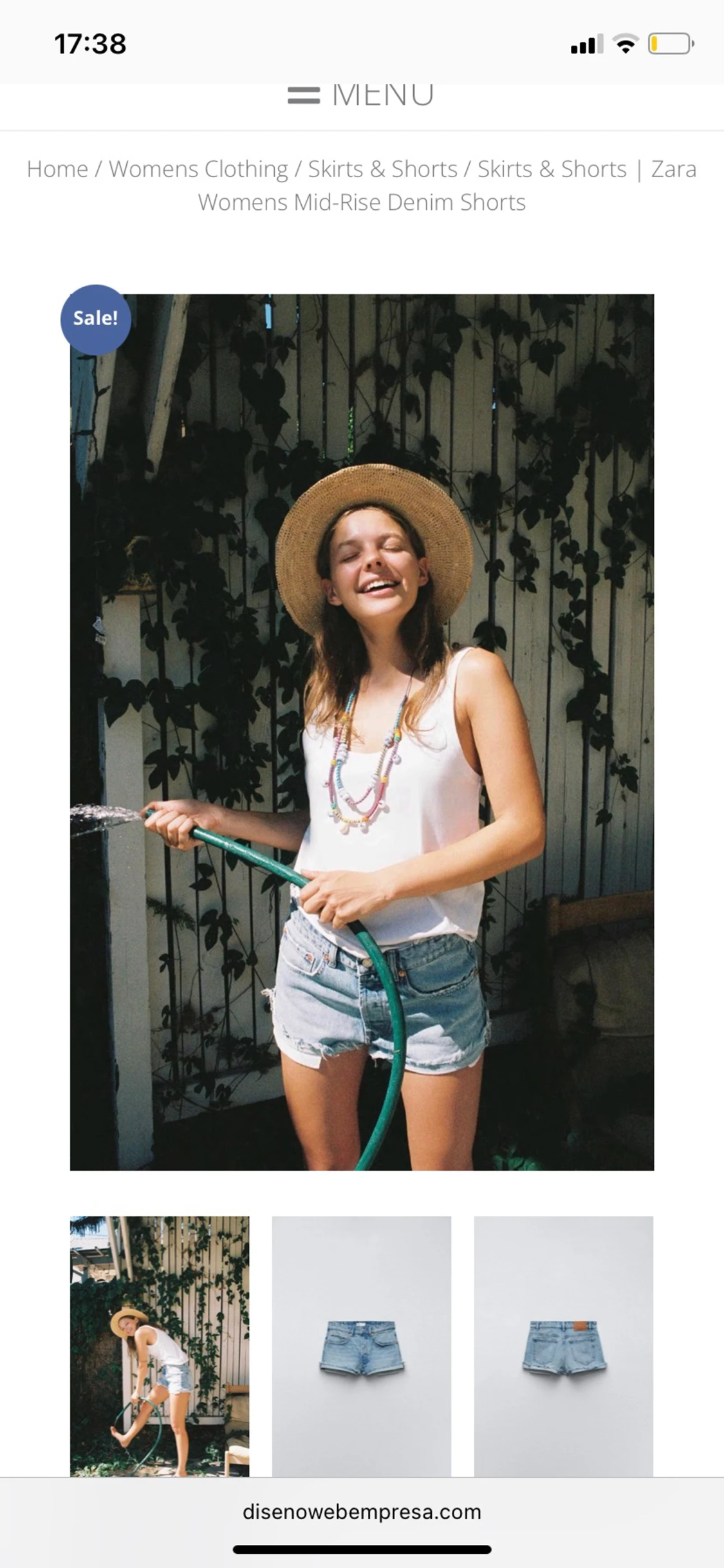 Blå shorts midrise från zara!  - 90