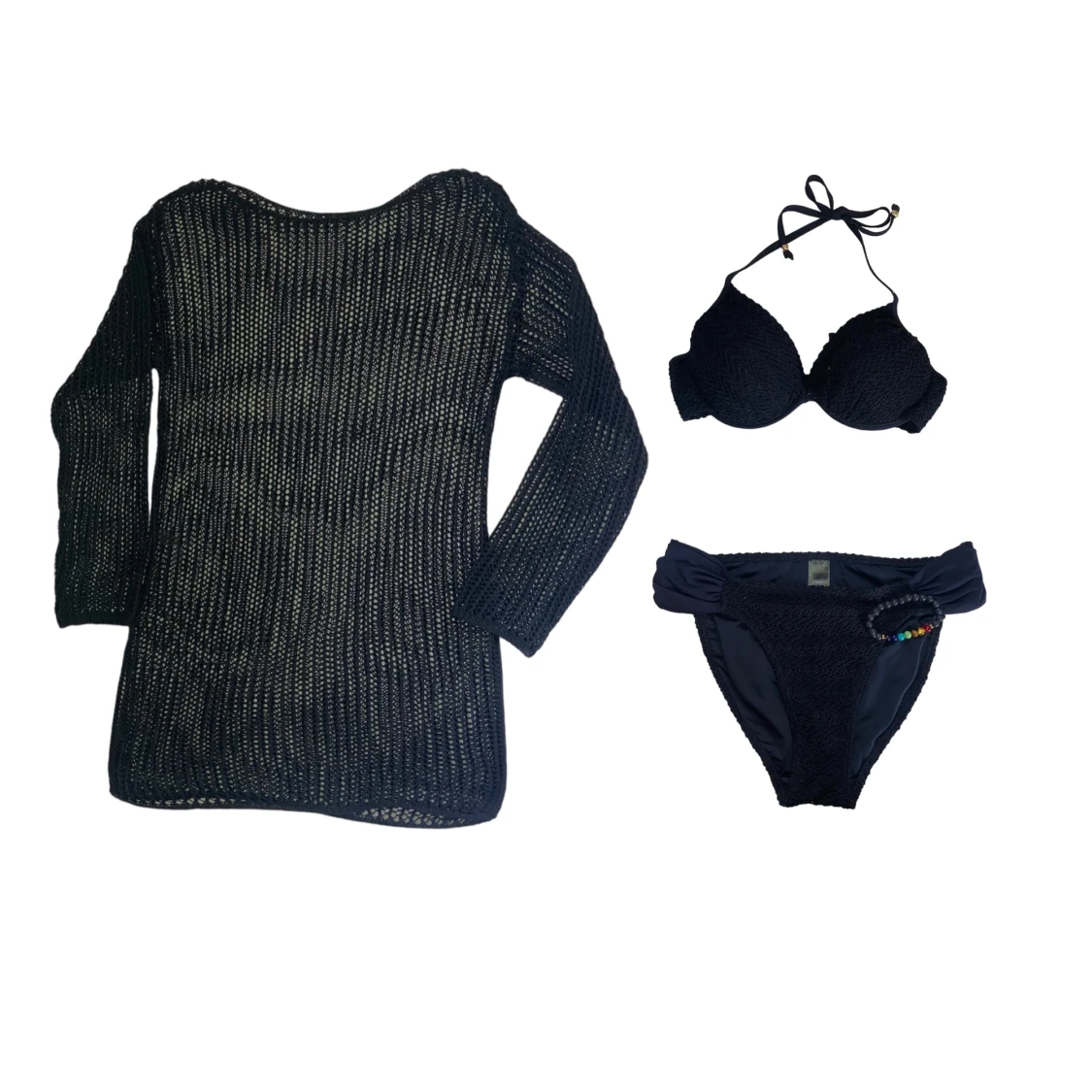 Outfit m. Bikini, cover-up & armband 