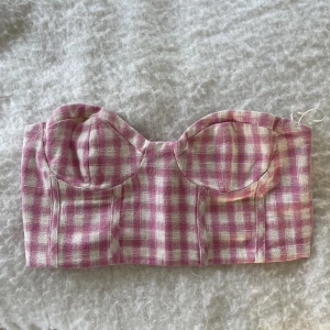 Gingham topp rosa zara - I fint skick
