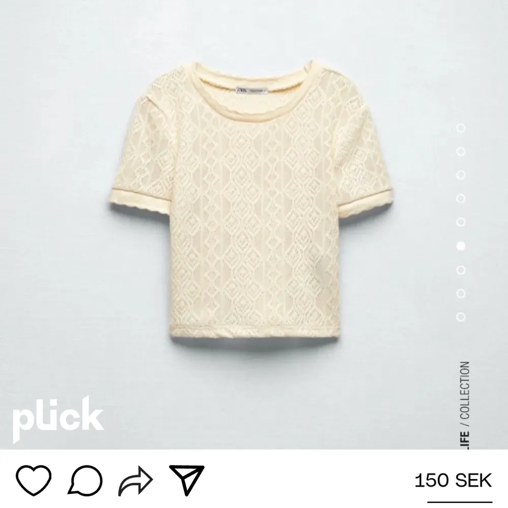 Så fin virkad t-shirt från zara!. Toppar.