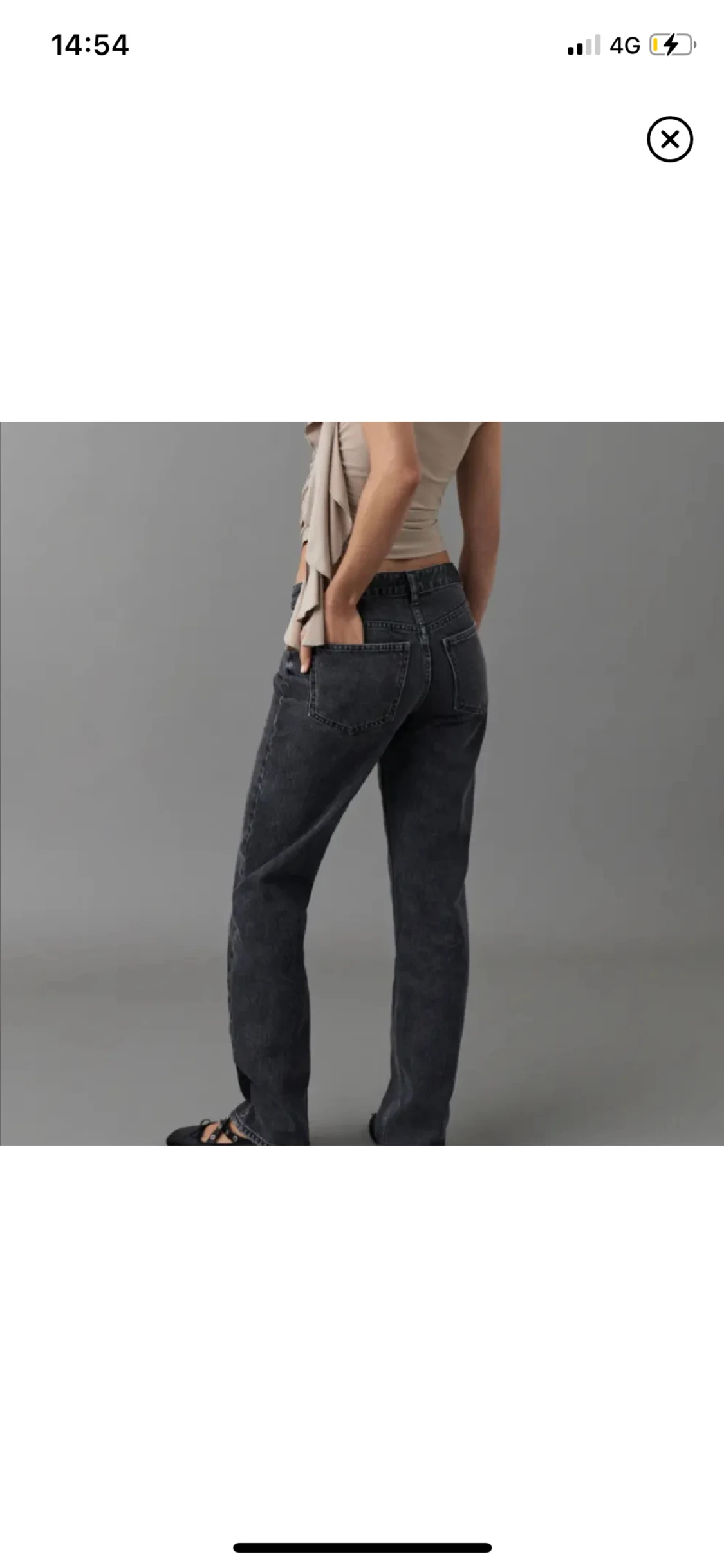 Svarta lågmidjade jeans  - 90