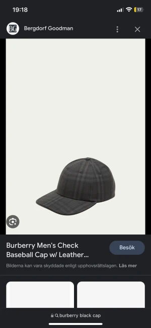 Burberry keps - Säljer mig keps, för att jag inte använder den längre har haft den i 2 månader, den är storlek m och den har inte används mycket, beställd från hemsidan äkthetsbevis finns 