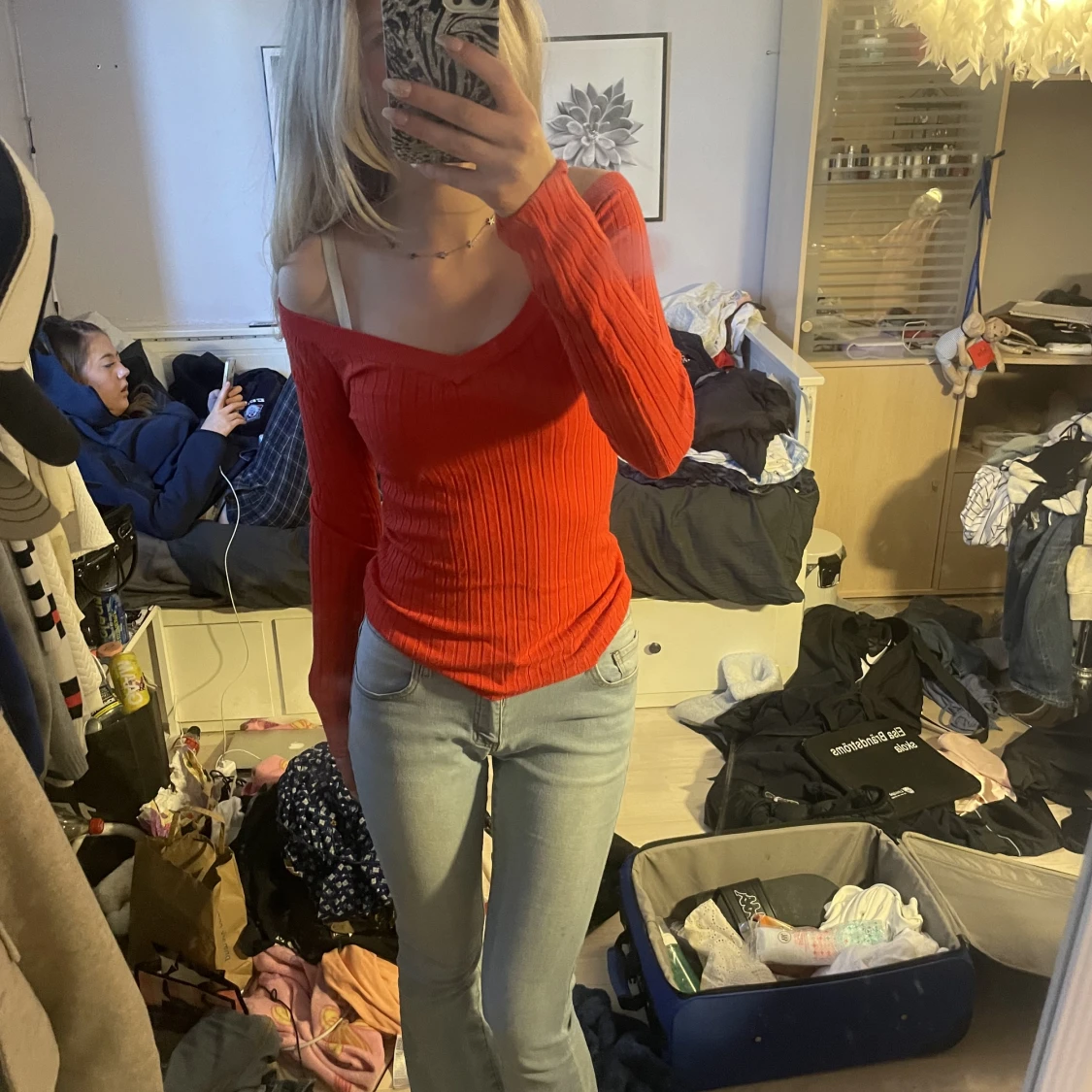 Långärmad v-ringad - 90