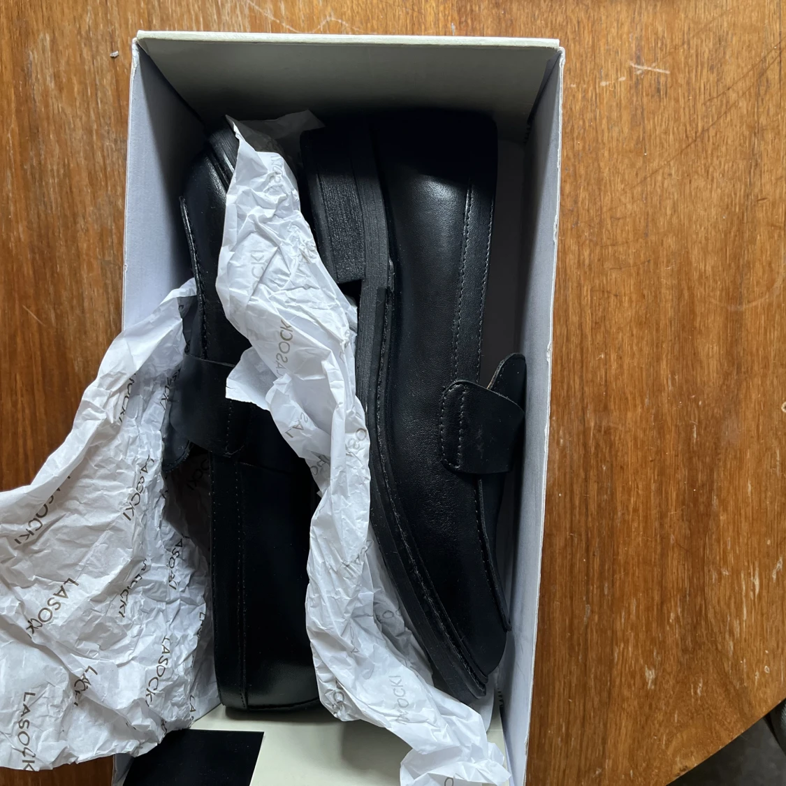 Svarta loafers, strl 38, läder/skinn, Lasocki - 91