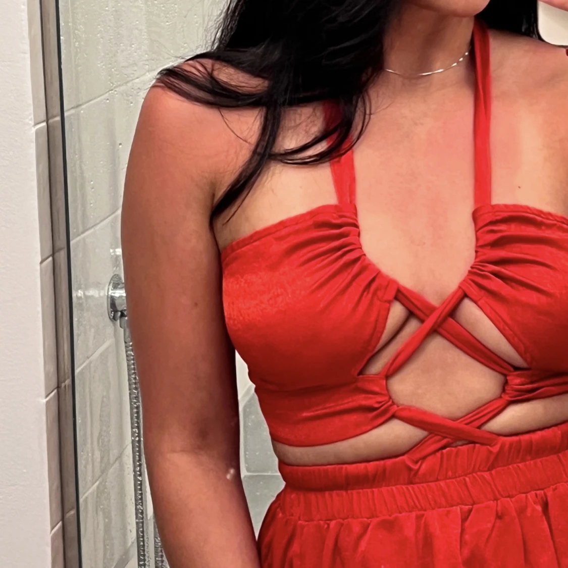 Cut out red dress - 91