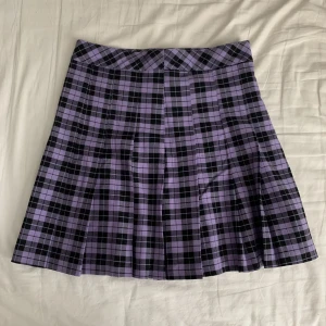 Rutig kjol - Lila rutig kjol från h&m