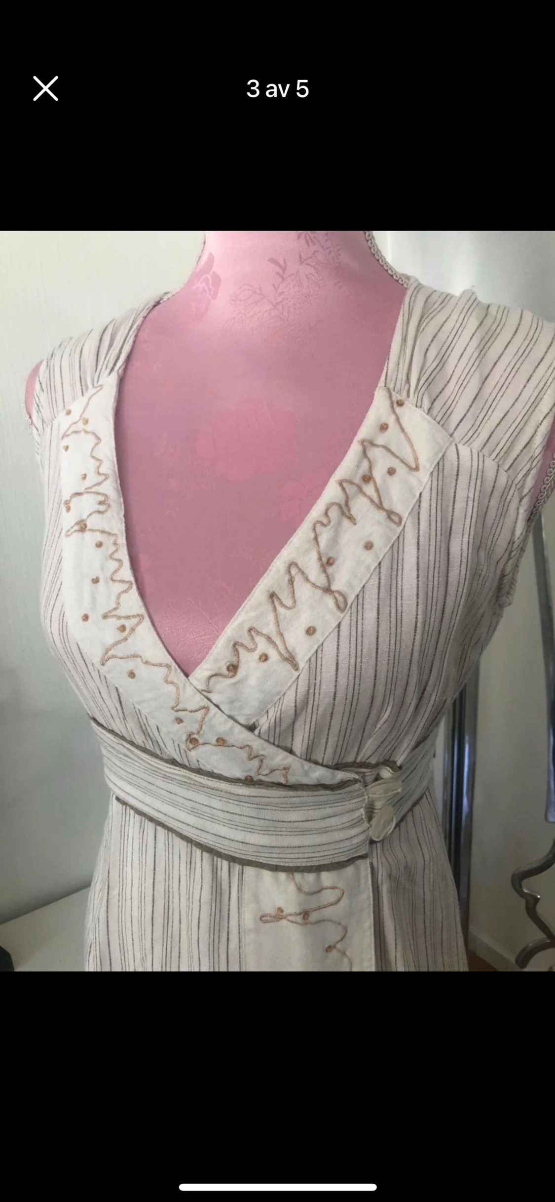 Klänning limen/ bomull  - 90