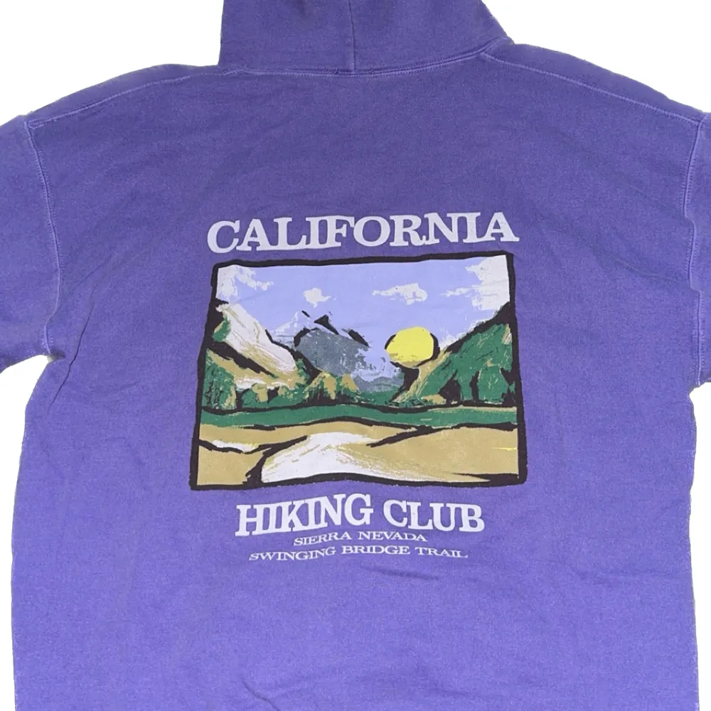 En riktigt nice lila graphics hoodie från Urban Outfitters, är i super bra skick. Originalpris: 750 kr. Hoodies.