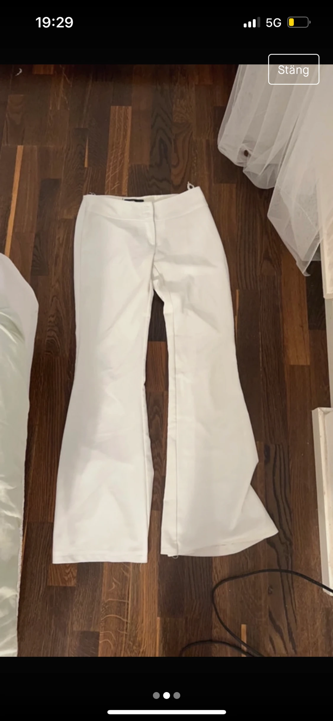 Vita kostymbyxor - 90