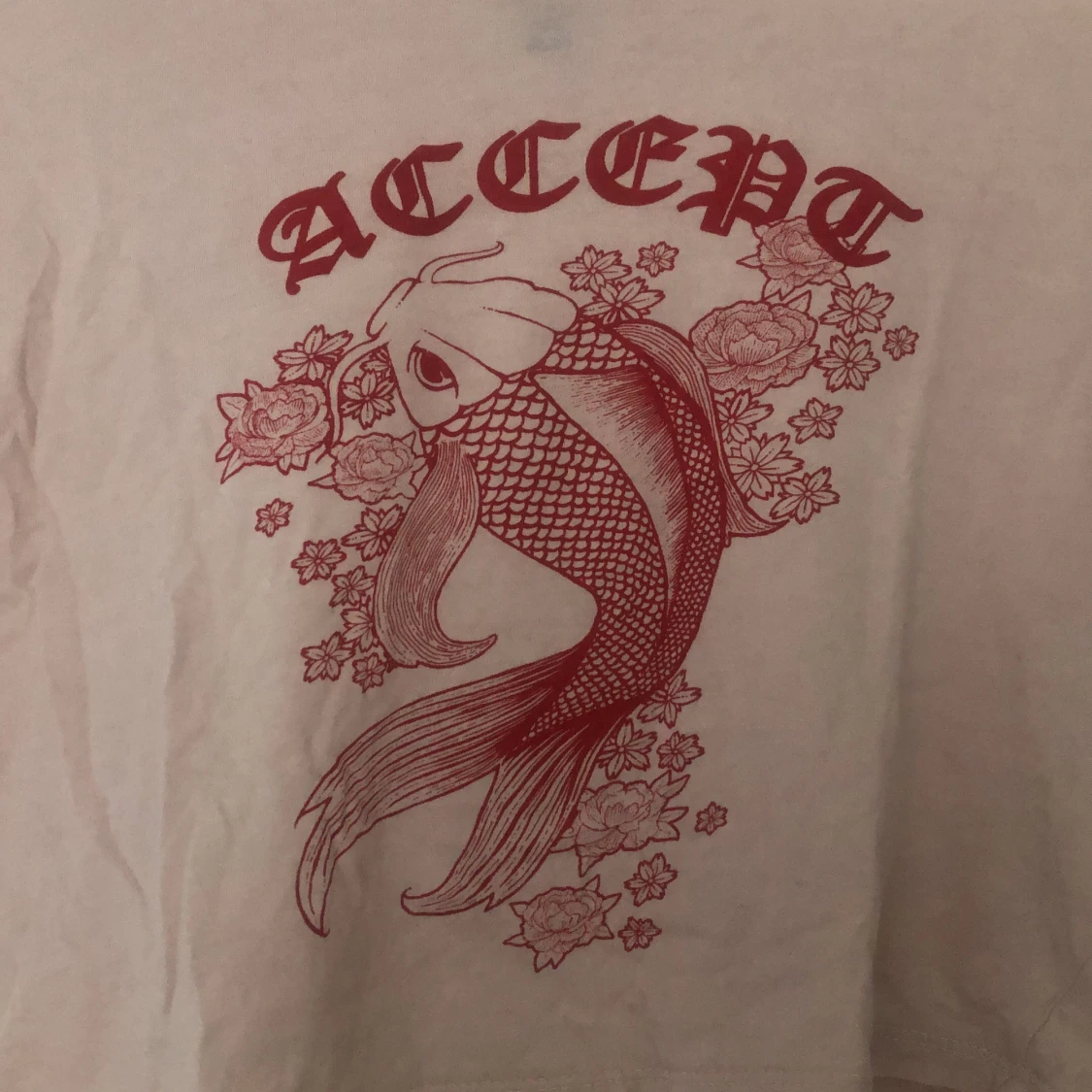 Crop top med koi mönster  - 90