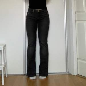 Svin snygga gråa low waist jeans med guld detaljer från luxery by ZERRES strl S 