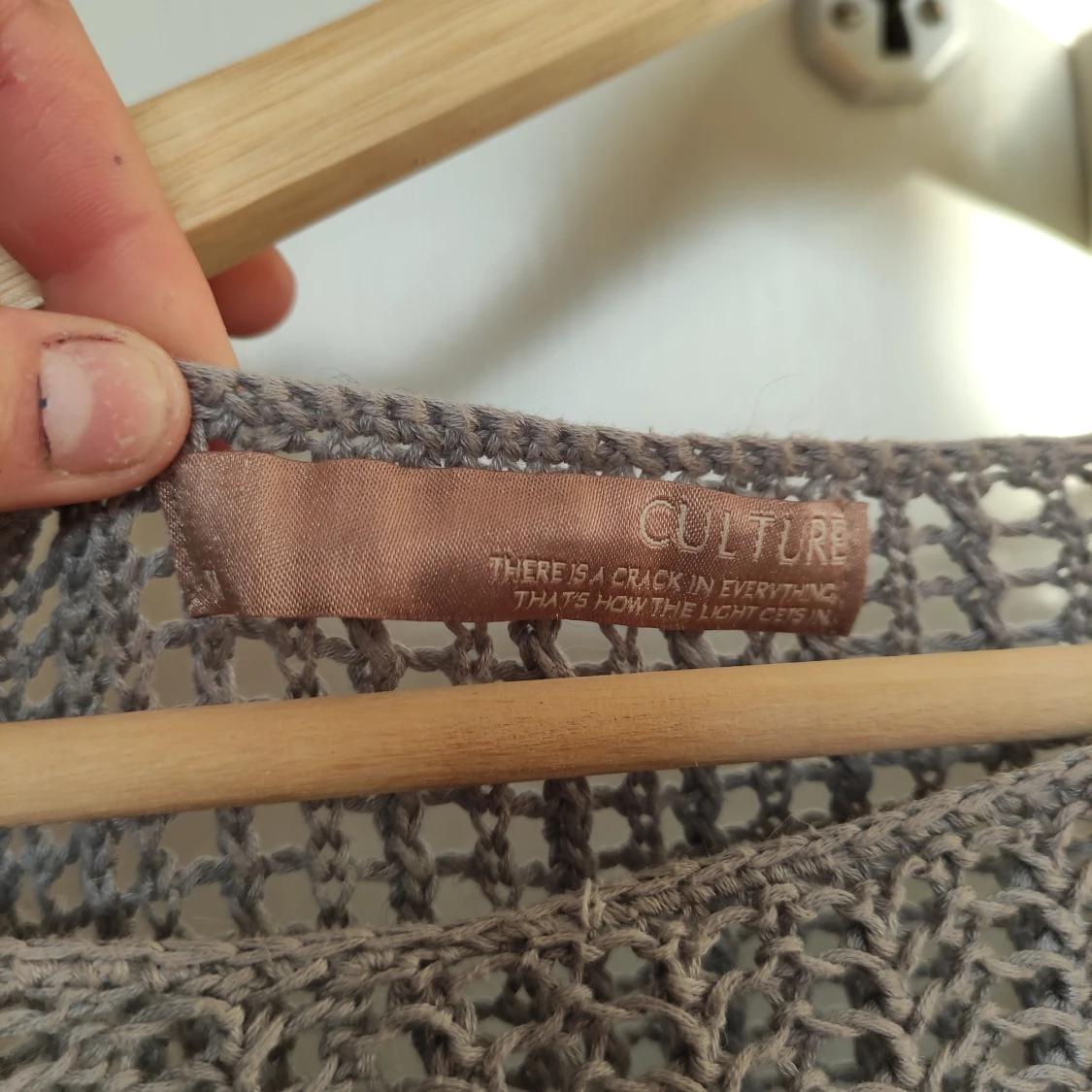 Virkad grå tröja - 91