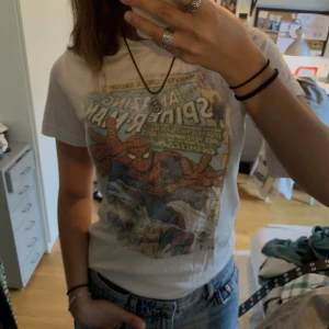 T-shirt med tryck  - T-shirt med tryck (spider man). Köpte i Italien för ungefär 2 år sedan. Har inte kommit till användning lika mycket som jag tänkte. 