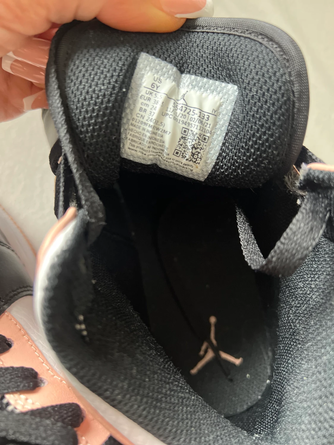 Air Jordan Rosa / Svart / Vit  - 91