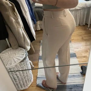 Begie kostymbyxor  - Begie kostym byxor från NA-KD. De är Inte anävnda mycket. Har inga skavanker. 😁