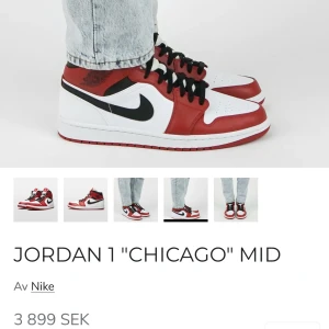 Jordan 1 ”Chicago” mid - Röda Jordans mid. Nypris 3899kr. Pris kan diskuteras.