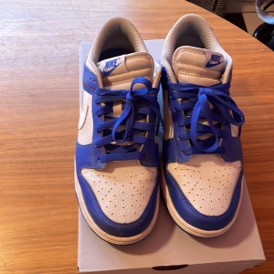 Nike dunks blåa och vita - Storlek eur 41 jätte bra skick knappt använda (har inte kvar original boxen men man får dom i en air force box