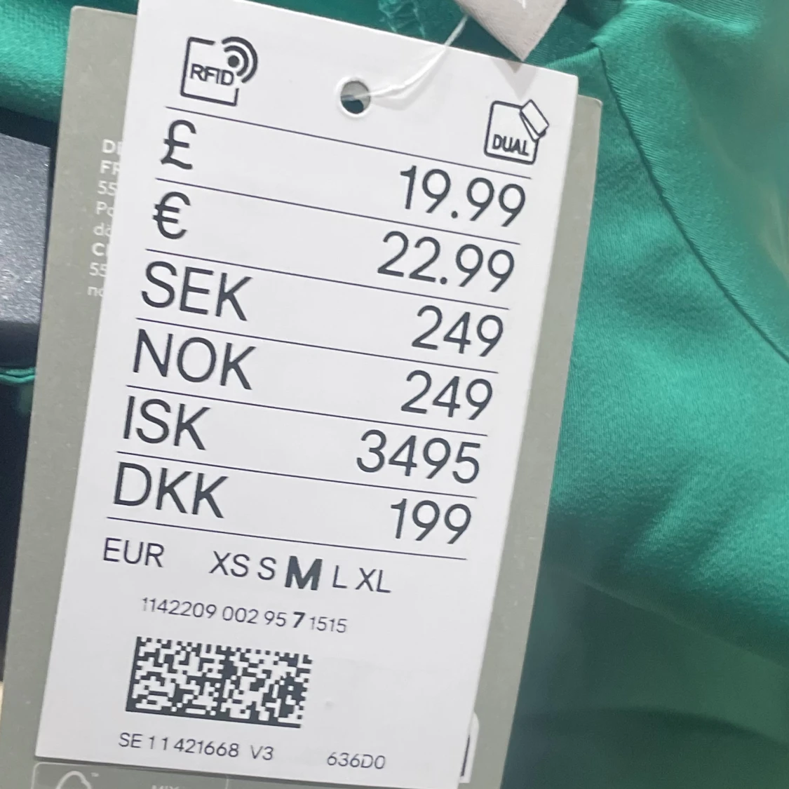 Grön satin blus - 90