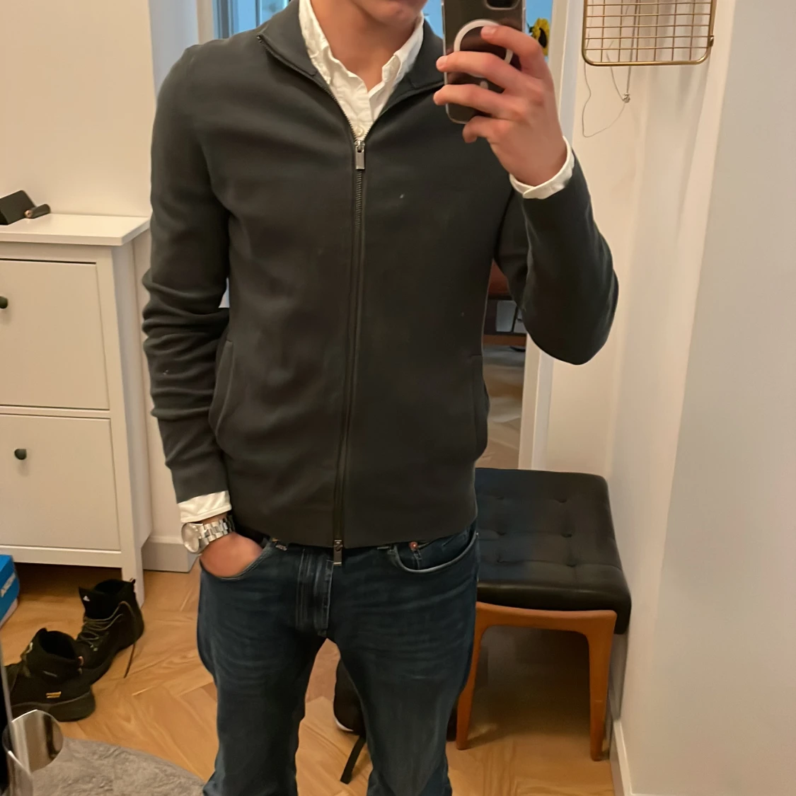 massimo dutti zip tröja