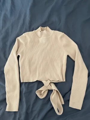 Stickad tröja från Zara - Säljer min stickade tröja från zara som är i croppad modell med öppen rygg. Strl L och använd ett fåtal gånger.