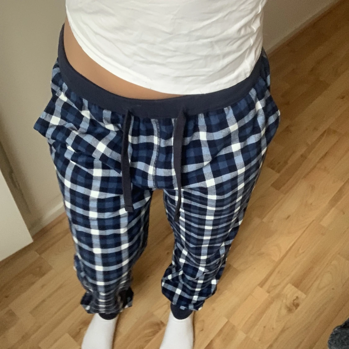 Rutiga pyjamasbyxor
